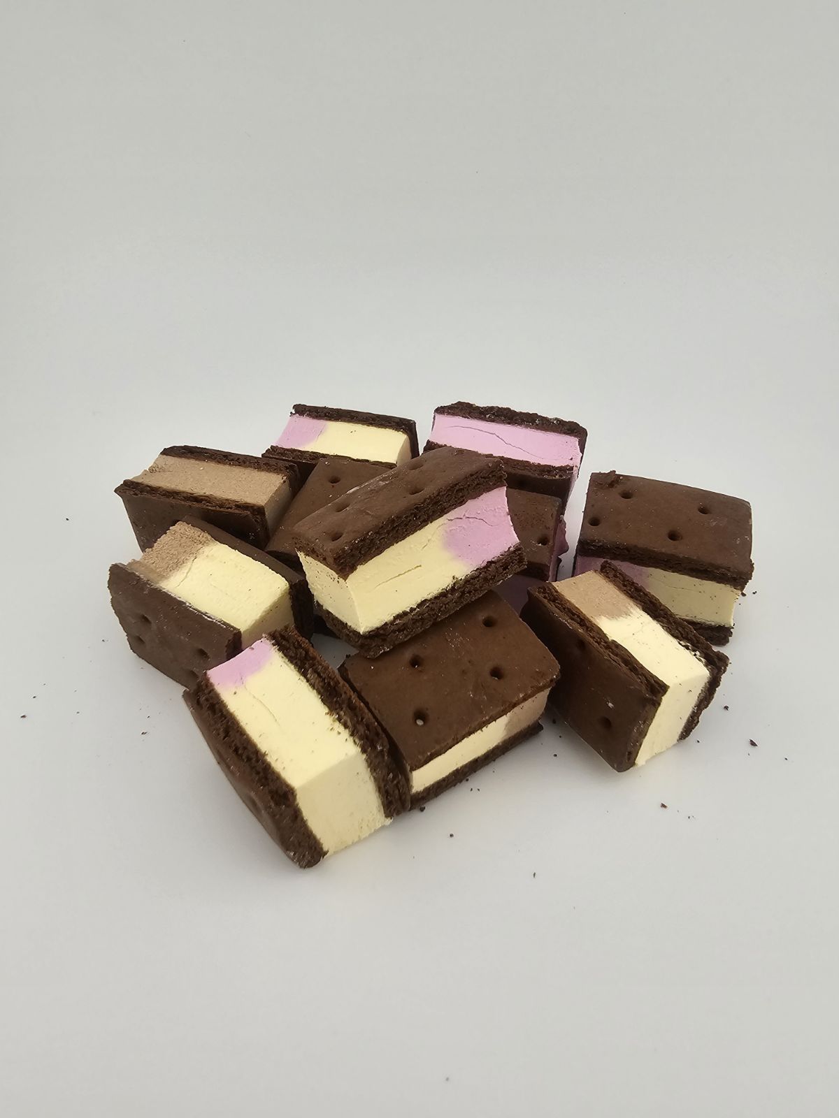 Ice Cream Bites (Neapolitan Ice Cream Sandwiches)